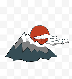 富士山风景图片_日本富士山太阳 