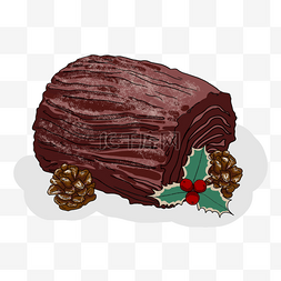 yule log cake圣诞树干巧克力卷