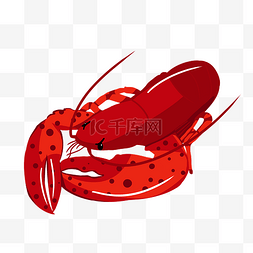海鲜龙虾插画图片_卡通海鲜龙虾插画