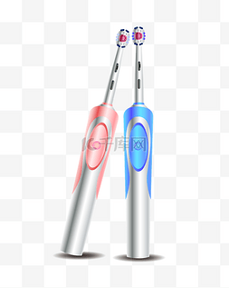 牙刷盒牙膏筒图片_蓝色的电动牙刷
