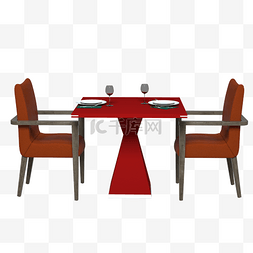 西餐厅素材图片_方形西餐桌