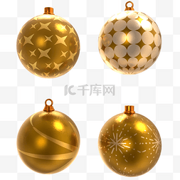 金色圣诞装饰球