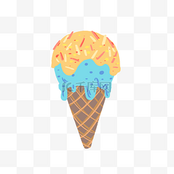 冰激凌海报元素图片_夏天夏季冷饮甜点