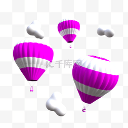 气球图片_热气球云彩组合