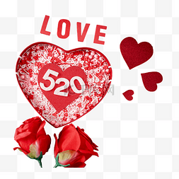 情人节玫瑰礼物图片_情人节520红色爱心礼盒玫瑰