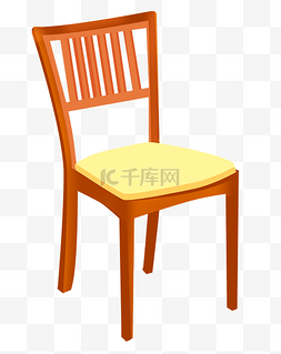 餐桌的木质椅子插画
