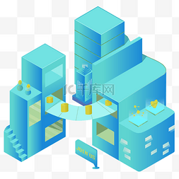 25d矢量建筑元素