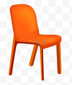实木椅子插画图片_橙色的实木椅子插画