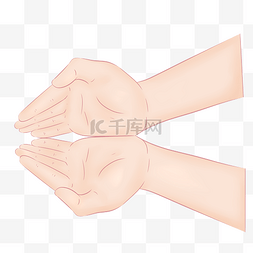 接住手势卡通插画个人vip和企业vip免费下载双手手势卡通插画个人vip