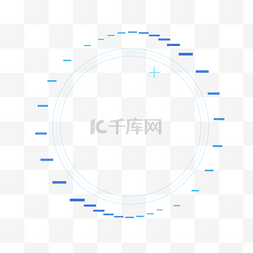 蓝色圆形科技感简约边框