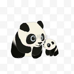 动物模板下载图片_卡通熊猫