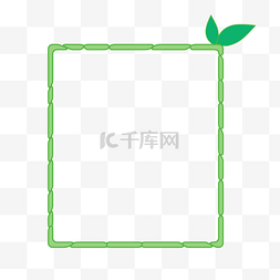 圆角对话框图片_绿色矩形简约边框