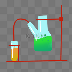 正在做化学实验插画