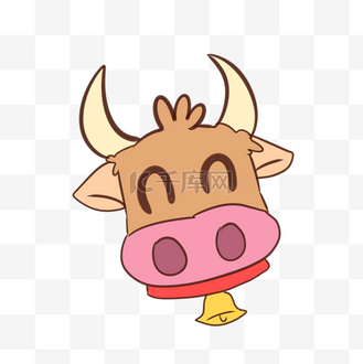 个人vip和企业vip免费下载免抠元素复古折扇卡通可爱牛头日本新年丑年