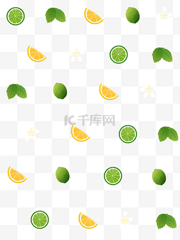 柠檬背景图片_色彩印花柠檬装饰图