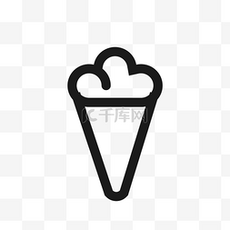 单色手机图标图片_冰淇淋图标免抠图