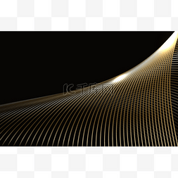 金色曲线线条背景图片_高贵大气线条背景