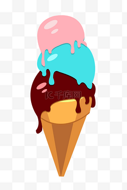 三色冰激凌球图片_三色球冰淇淋