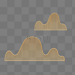 线条大气图片_立体金线远山