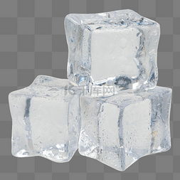 冰块模型图片_干冰固体冰冰块夏天