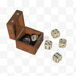 实木盒子六面骰子