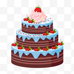 草莓甜品图片_蛋糕樱桃草莓海盐蛋糕
