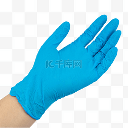 蓝色手套图片_医护工作者蓝色手套