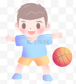 打篮球人物插画