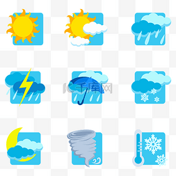 国际气象日图片_天气预报图标矢量图