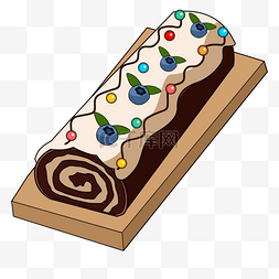长条圣诞树干蛋糕yule log cake
