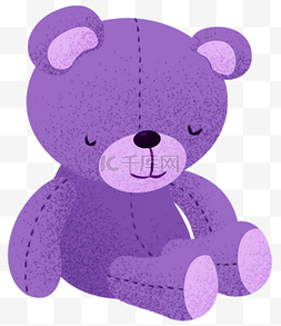 紫色卡通熊玩具