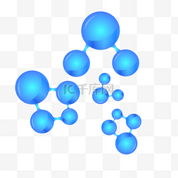 蓝色化学分子