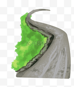 卡通交通道路图片_黄土公路卡通插画