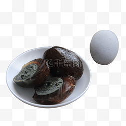 鸡蛋抠图图片_切开的皮蛋免抠图