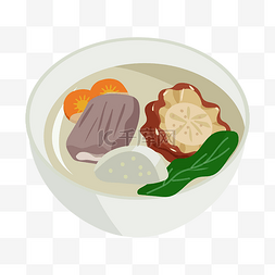 臭豆腐焖排骨图片_养生营养排骨汤插画