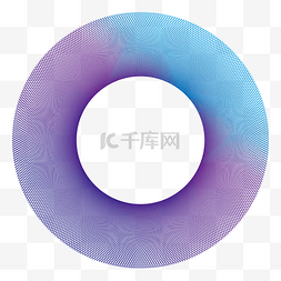 矢量蓝紫渐变图片_网状渐变科技圆环矢量装饰元素
