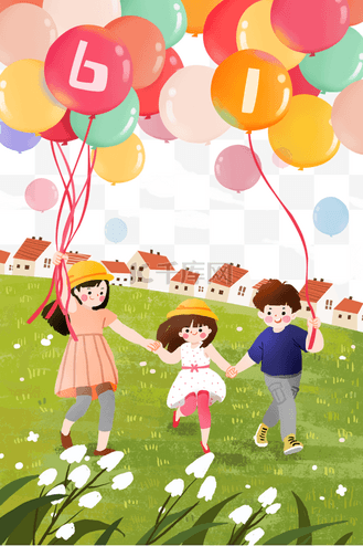 草地玩耍孩子玩耍户外