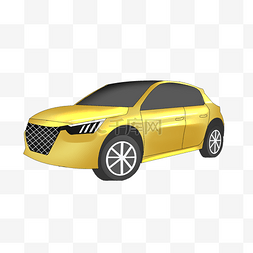 车模型儿童玩具车图片_卡通仿真轿车汽车黄色效果图
