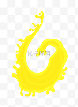 黄色芒果汁液体 