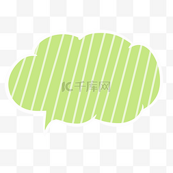 绿色云朵装饰对话框