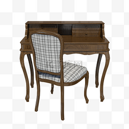 家具实木的化妆台软座椅