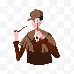 拿放大镜的侦探