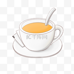 卡通港式热奶茶