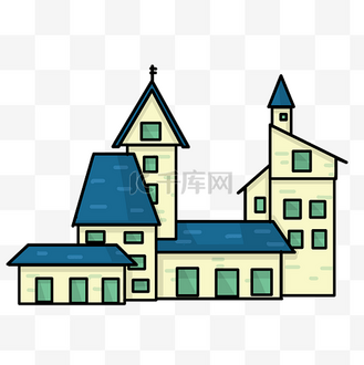 好看城堡卡通建筑