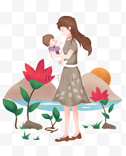 温馨婴儿图片_母亲节婴儿和母亲