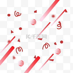 红色几何漂浮图片_漂浮斜线几何