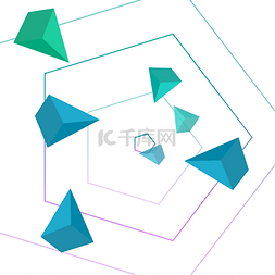 几何三角形图片_漂浮元素