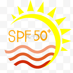 spf50图片_夏季扁平化防晒图标