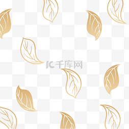 叶子底纹背景图片_金色树叶叶子底纹平铺