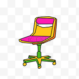 粉色桌椅图片_粉色的卡通旋转椅